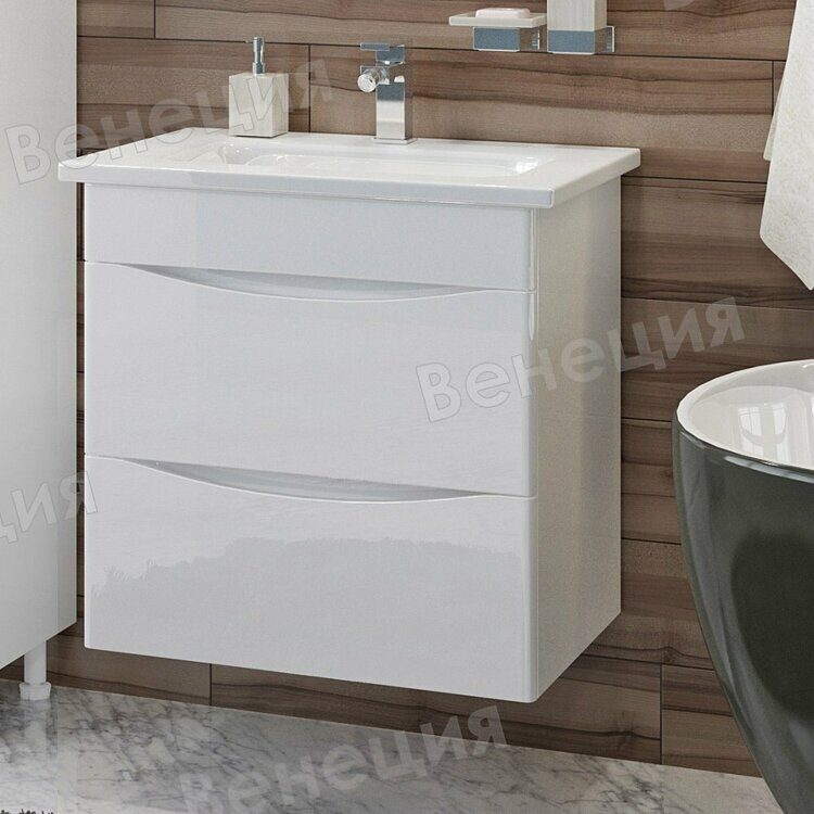 Мебель для ванной Венеция Даниэль 60 подвесной комплект, белый