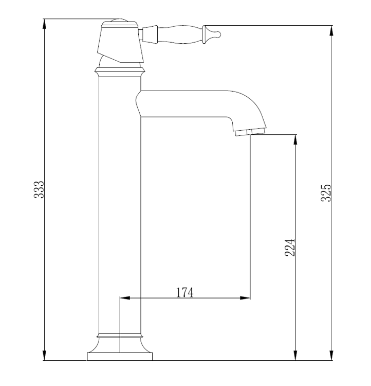 Смеситель для раковины BochMann Marbella Nero XL BM8730 рычажный, черный