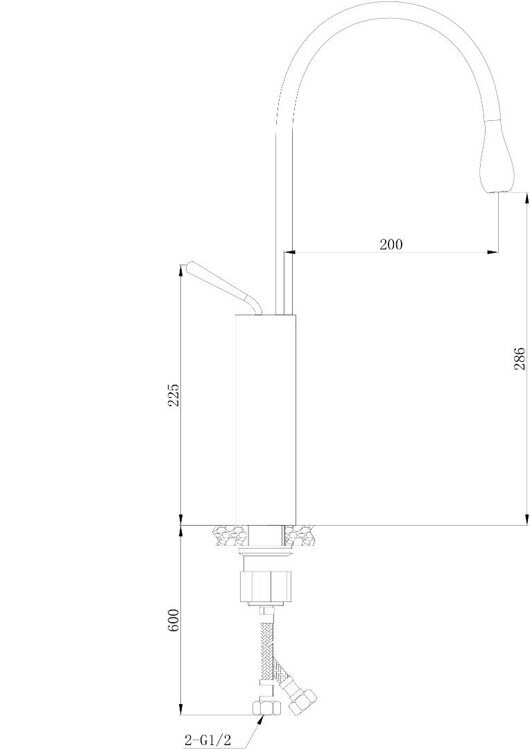 Смеситель для раковины BochMann TROPFEN B XL BM9634 рычажный, черный