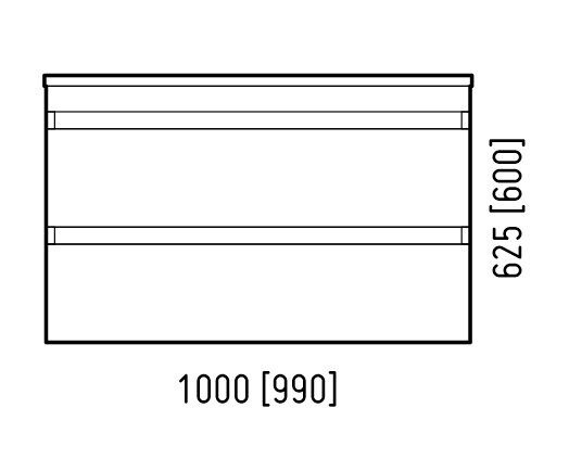 Тумба Corozo Алабама 100 Z2 с раковиной Adel 100, подвесная, белая