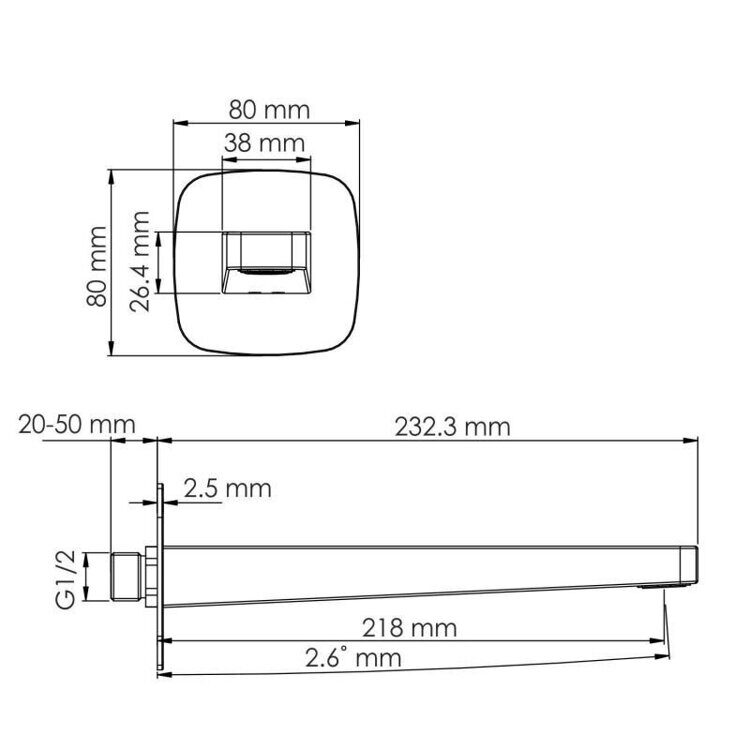 Смеситель для раковины WasserKraft Nuthe A9151.315 встраиваемый, черный Soft-touch