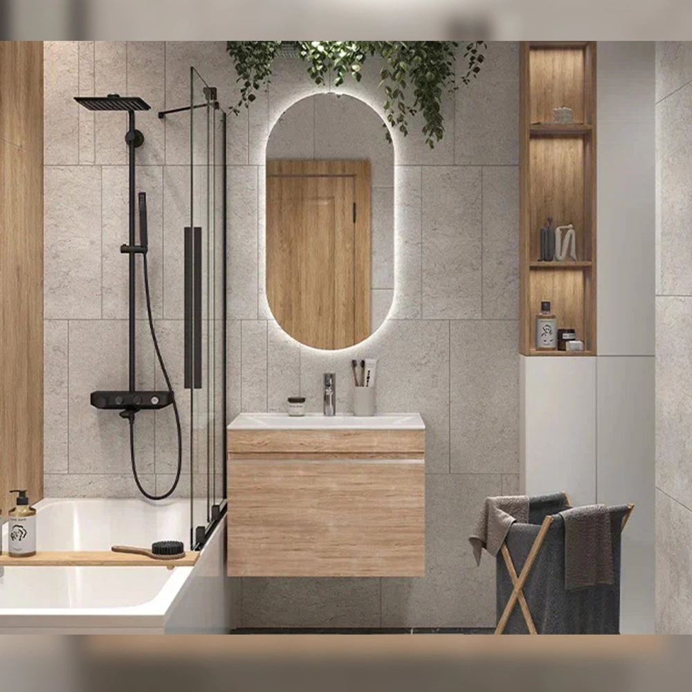 Тумба с раковиной подвесная Velvex Pulsus tp.PUL.PUL.70.1Y дуб сонома, 70 см от магазина Vanna-Vanna.ru!