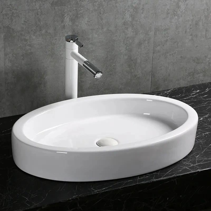 Раковина Ceruttispa CR7045 накладная, белая, овальная 630х415х100 от магазина Vanna-Vanna.ru!