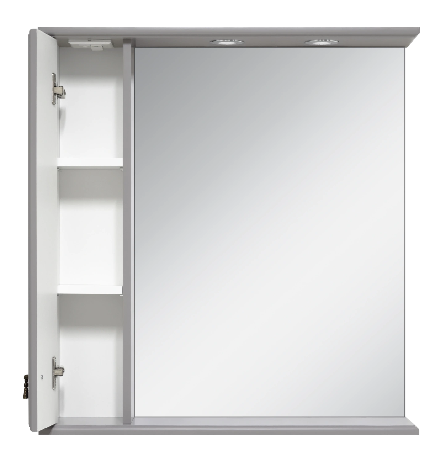 Зеркало со шкафчиком Misty Лувр 85 L, серый от магазина Vanna-Vanna.ru!