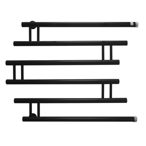 Полотенцесушитель водяной Energy Modern 600x700 черный матовый, нержавеющая сталь AISI304, боковое подключение 1" от магазина Vanna-Vanna.ru!