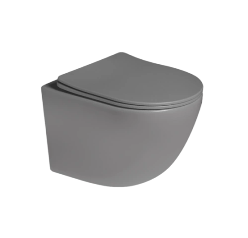 Унитаз SantiLine SL-5005T-MG подвесной, с микролифтом, светло-серый матовый от магазина Vanna-Vanna.ru!