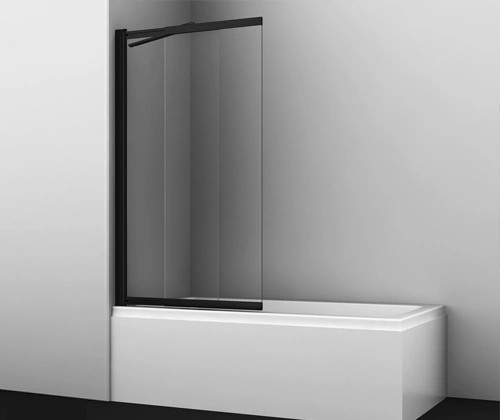 Стеклянная шторка WasserKraft Dill 61S02-100 WasserSchutz Fixed профиль черный от магазина Vanna-Vanna.ru!