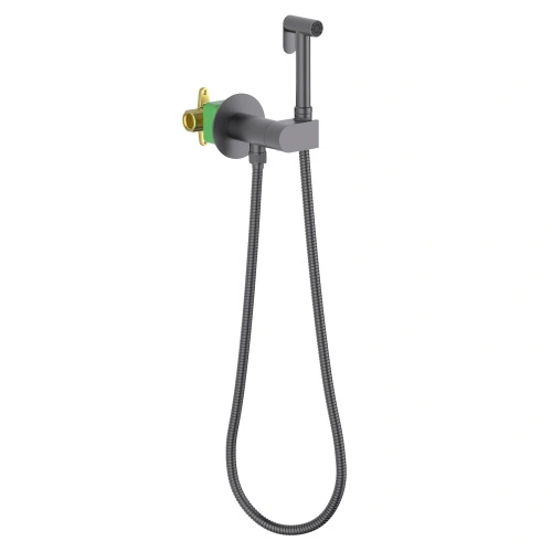 Смеситель встроенный с гигиеническим душем Timo Caisa 9137/18SM черное золото от магазина Vanna-Vanna.ru!