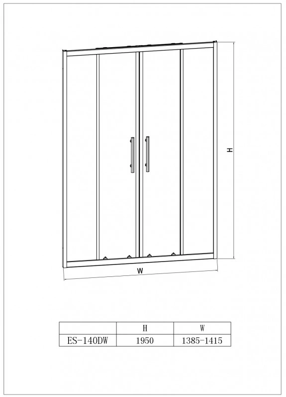 Душевая дверь Esbano ES-140DW 140х195 от магазина Vanna-Vanna.ru!