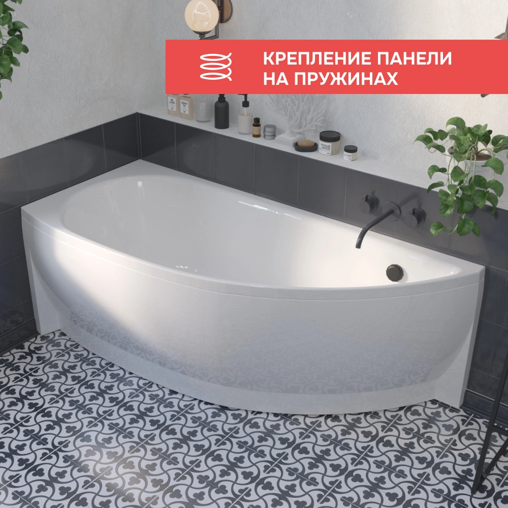 Ванна 1Marka PICCOLO 170*75 L Комплект Премиум от магазина Vanna-Vanna.ru!