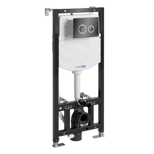 Инсталляция WasserKraft Aller 10TLT.010.ME.PB01 для подвесного унитаза, с кнопкой черный глянец от магазина Vanna-Vanna.ru!