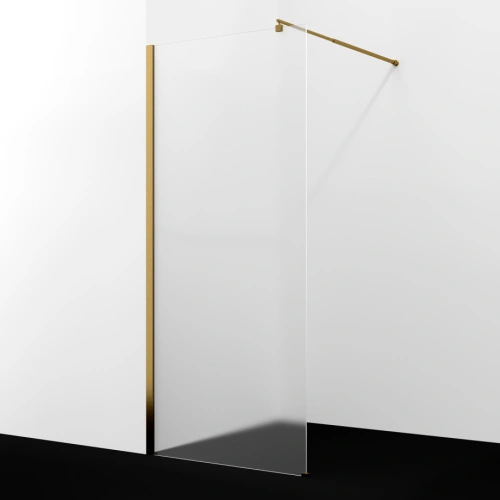 Душевая перегородка Wasserkraft Rur 30W46BG-MG прозрачное стекло, профиль золото матовое от магазина Vanna-Vanna.ru!