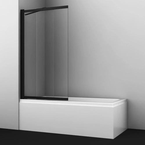 Стеклянная шторка WasserKraft Dill 61S02-80 WasserSchutz Fixed профиль черный от магазина Vanna-Vanna.ru!