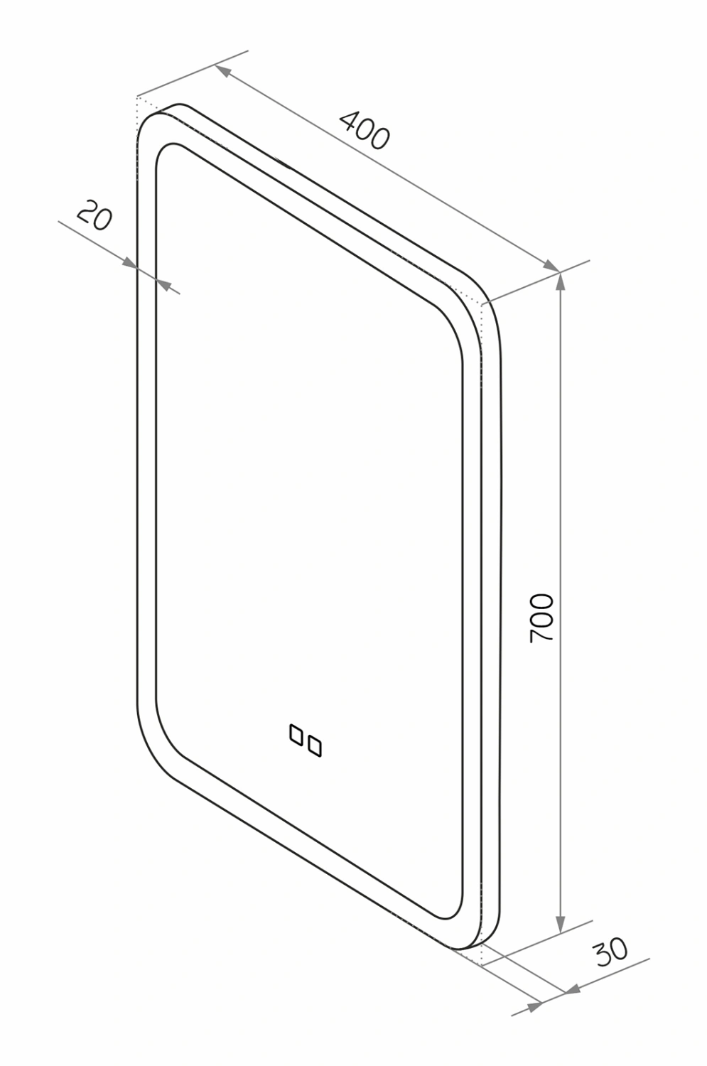 Зеркало Misty Мирах 400x700 от магазина Vanna-Vanna.ru!