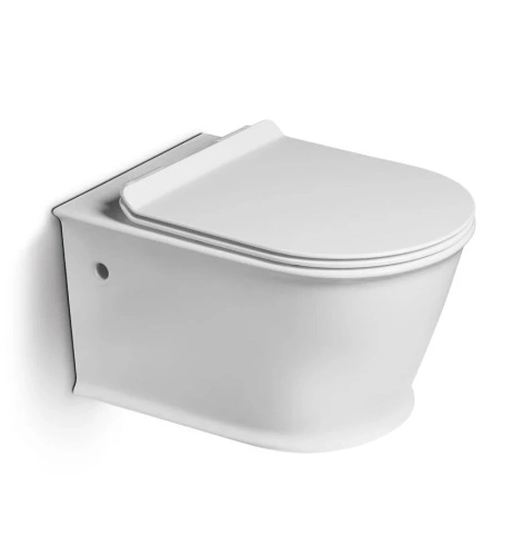Унитаз SantiLine SL-5009 подвесной, с микролифтом, белый от магазина Vanna-Vanna.ru!