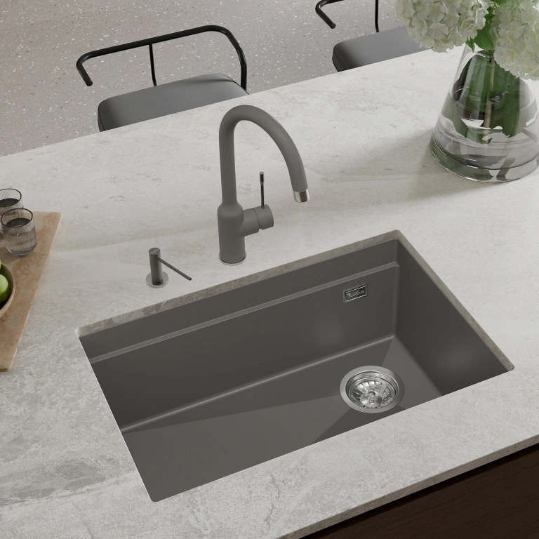 Кухонная мойка Rivelato LINO LN-654-R, серый металлик от магазина Vanna-Vanna.ru!
