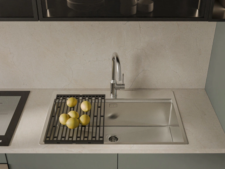 Кухонная мойка Rivelato Rinox 8050, нержавеющая сталь от магазина Vanna-Vanna.ru!