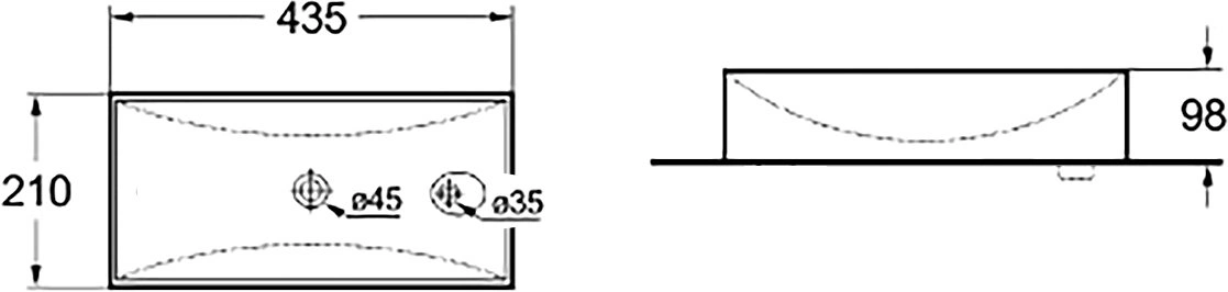 Раковина SantiLine SL-2023 L накладная, белая от магазина Vanna-Vanna.ru!