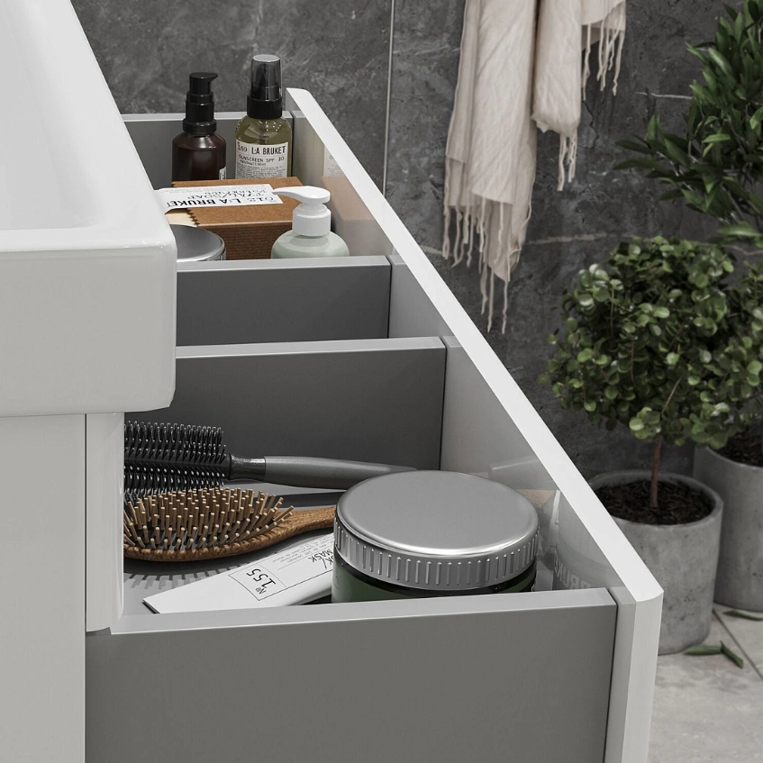 Тумба напольная SanStar Модена 80 с раковиной Como 80, белая