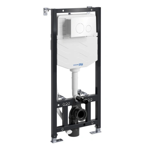 Инсталляция WasserKraft Aller 10TLT.010.ME.WH02 для подвесного унитаза, с кнопкой, белый от магазина Vanna-Vanna.ru!