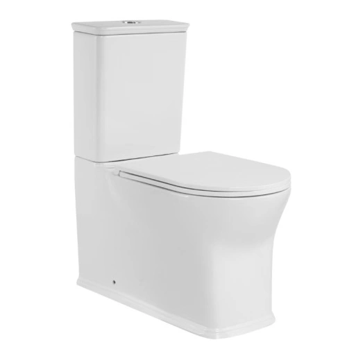 Унитаз SantiLine SL-5042T напольный, безободковый, моноблок, белый от магазина Vanna-Vanna.ru!