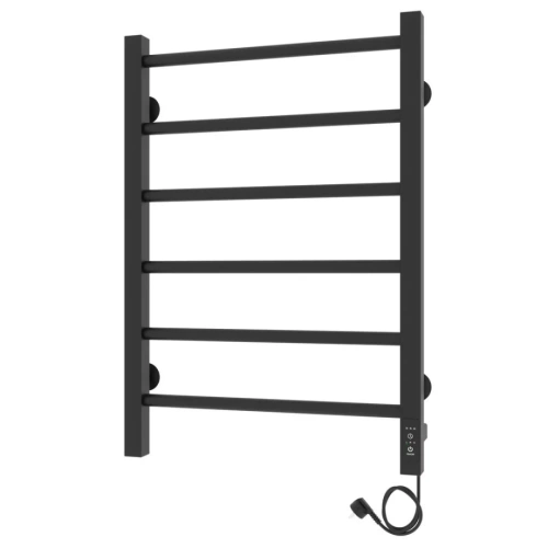 Полотенцесушитель электрический Laris Феличия ЧКЧ П6 400х600 с терморегулятором, правый, черный матовый от магазина Vanna-Vanna.ru!