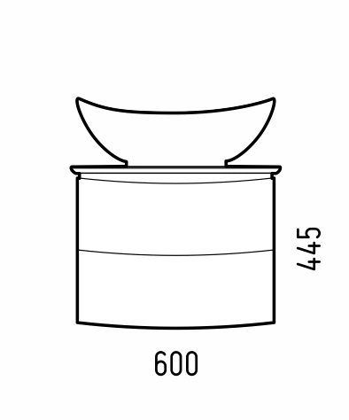 Тумба подвесная Corozo Вико 60 Z2 с раковиной Гамма 56 белый