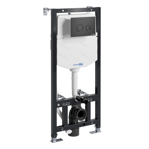 Инсталляция WasserKraft Aller 10TLT.010.ME.MB01 для подвесного унитаза, с кнопкой черный матовый от магазина Vanna-Vanna.ru!