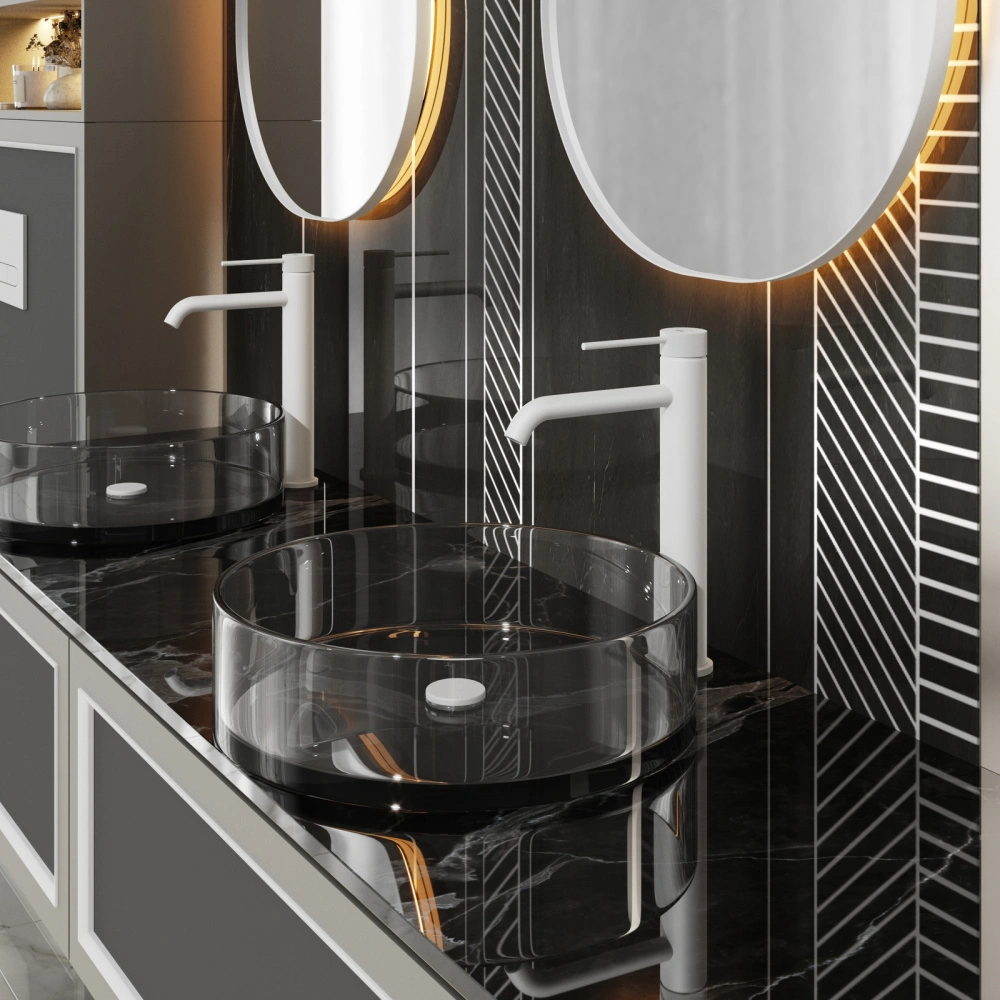 Смеситель для раковины-чаши Timo Saona 2411/16F белый матовый от магазина Vanna-Vanna.ru!