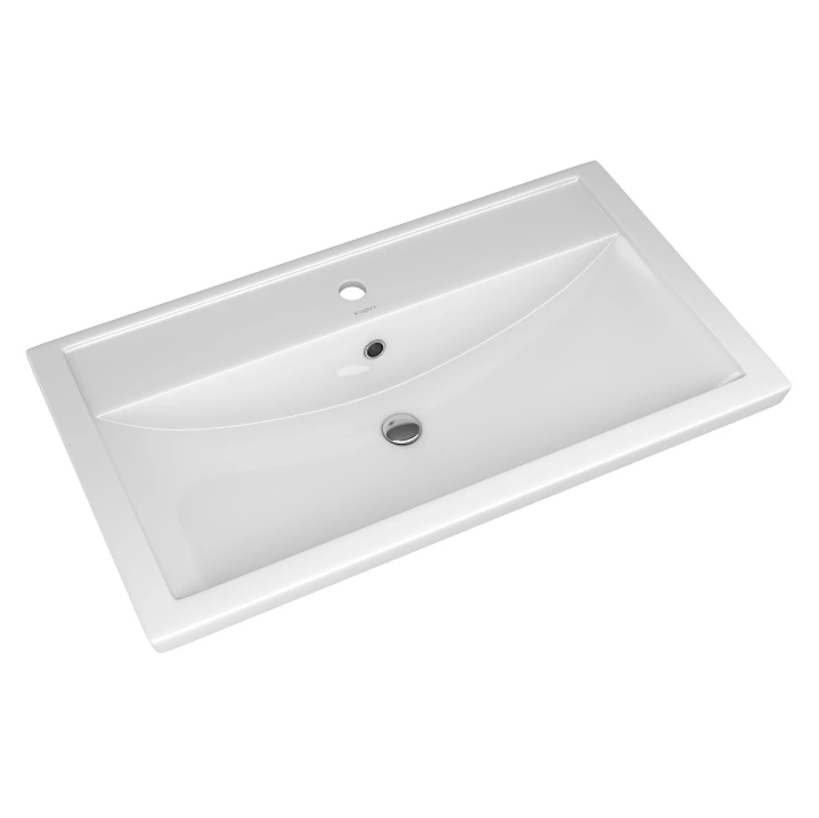 Тумба напольная Onika Ламина 80 с раковиной Фостер 80, белая от магазина Vanna-Vanna.ru!