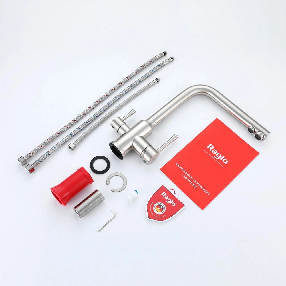 Смеситель для кухни с подключением фильтра Raglo R81.61.05, сатин