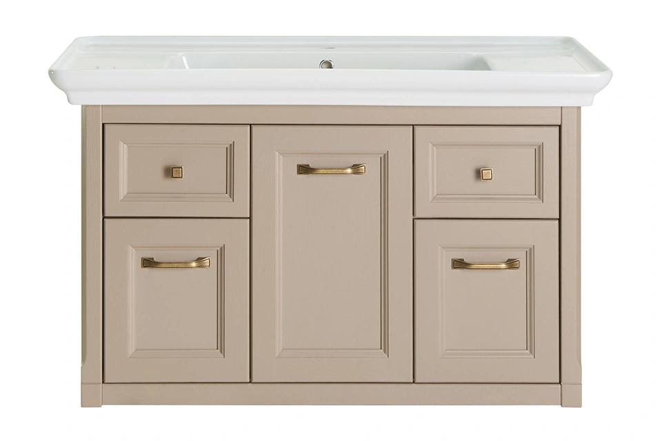 Мебель для ванной ASB Woodline Толедо 105 комплект, подвесной, капучино, хром