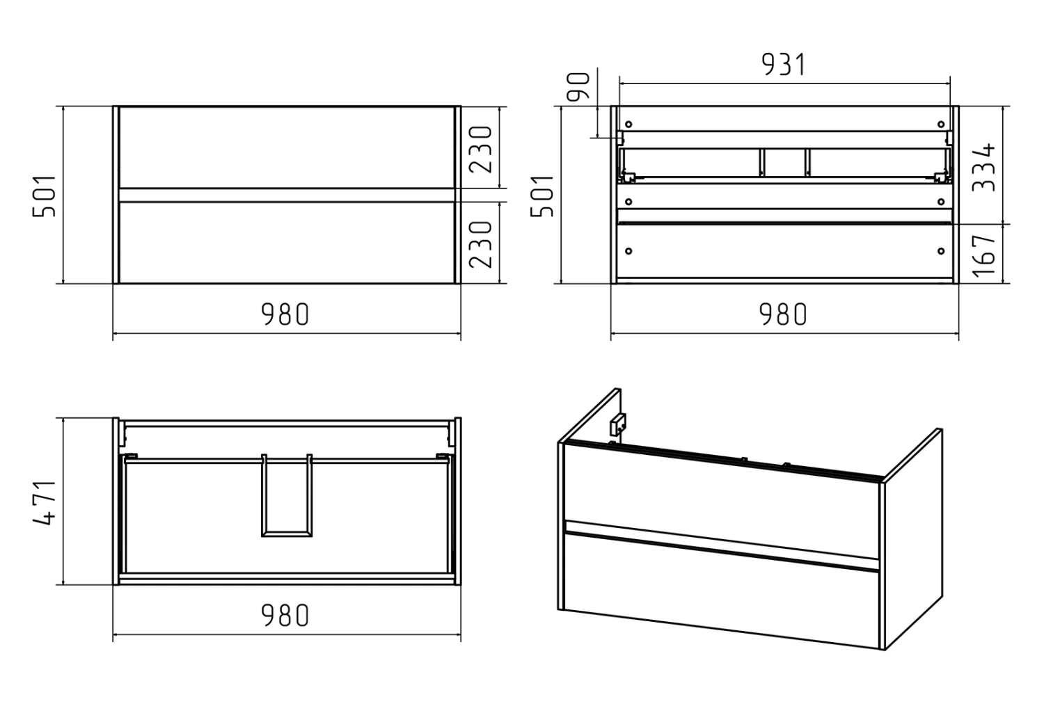 Тумба с раковиной Misty Алиса 100 подвесная, белый от магазина Vanna-Vanna.ru!