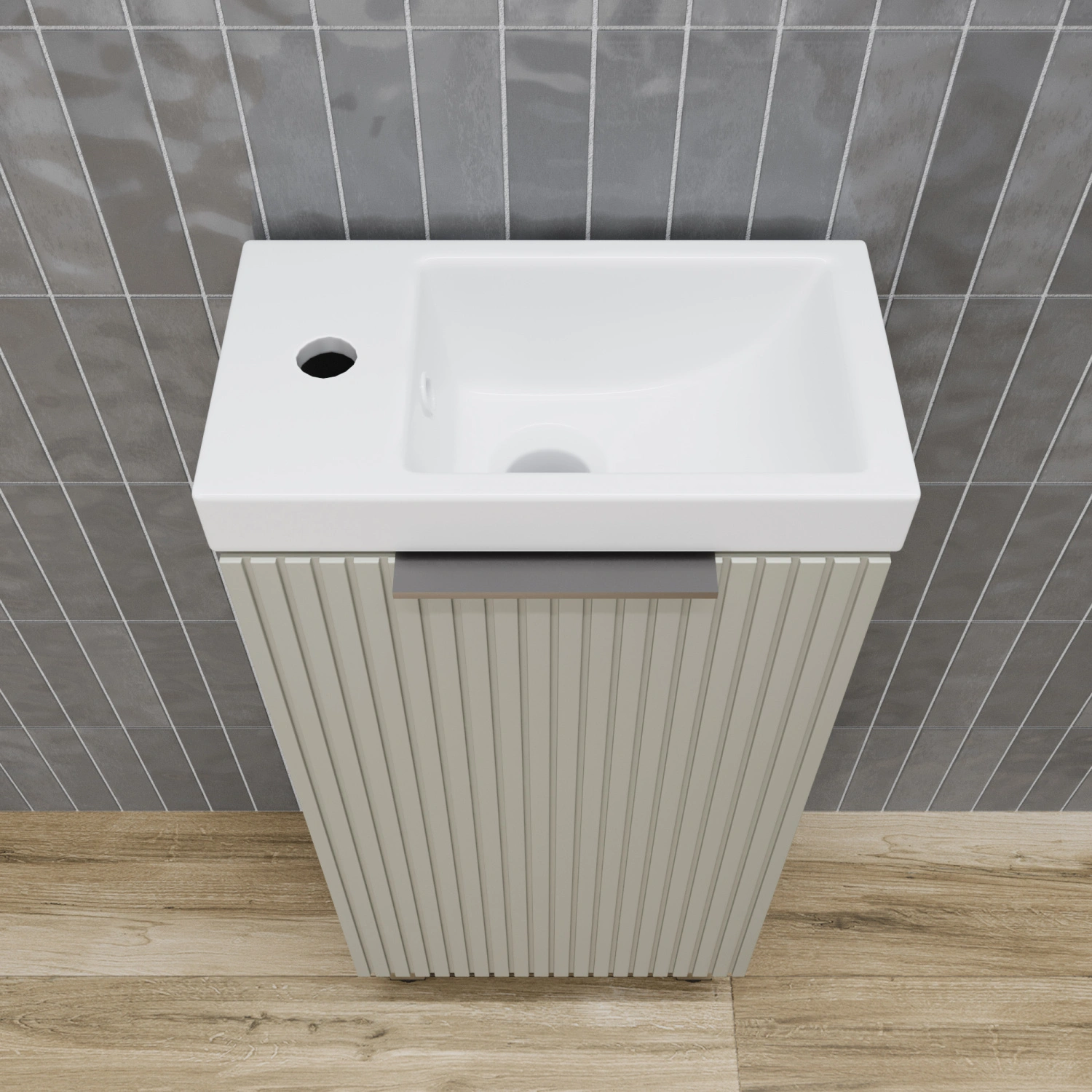 Тумба напольная Style Line Соло с раковиной Como 40 Санд серая галька от магазина Vanna-Vanna.ru!