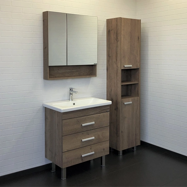Зеркало-шкаф Comforty Никосия 70 дуб темный от магазина Vanna-Vanna.ru!