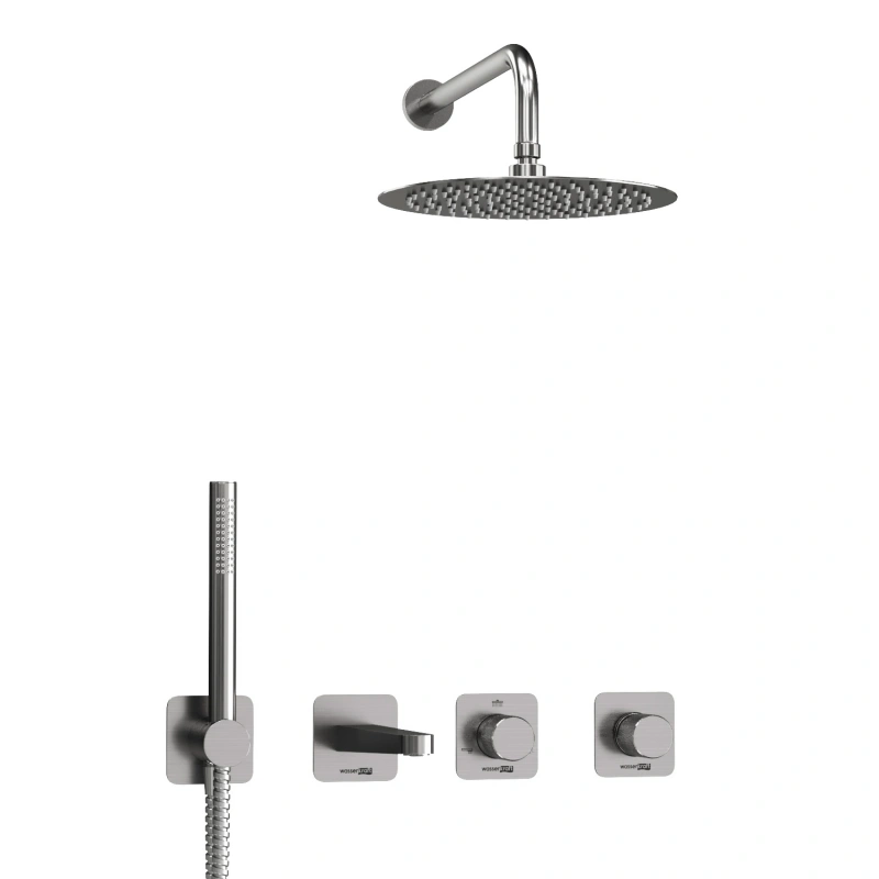 Душевой комплект WasserKRAFT Tauber A6451.297.298.097.121.275.100.276 никель от магазина Vanna-Vanna.ru!