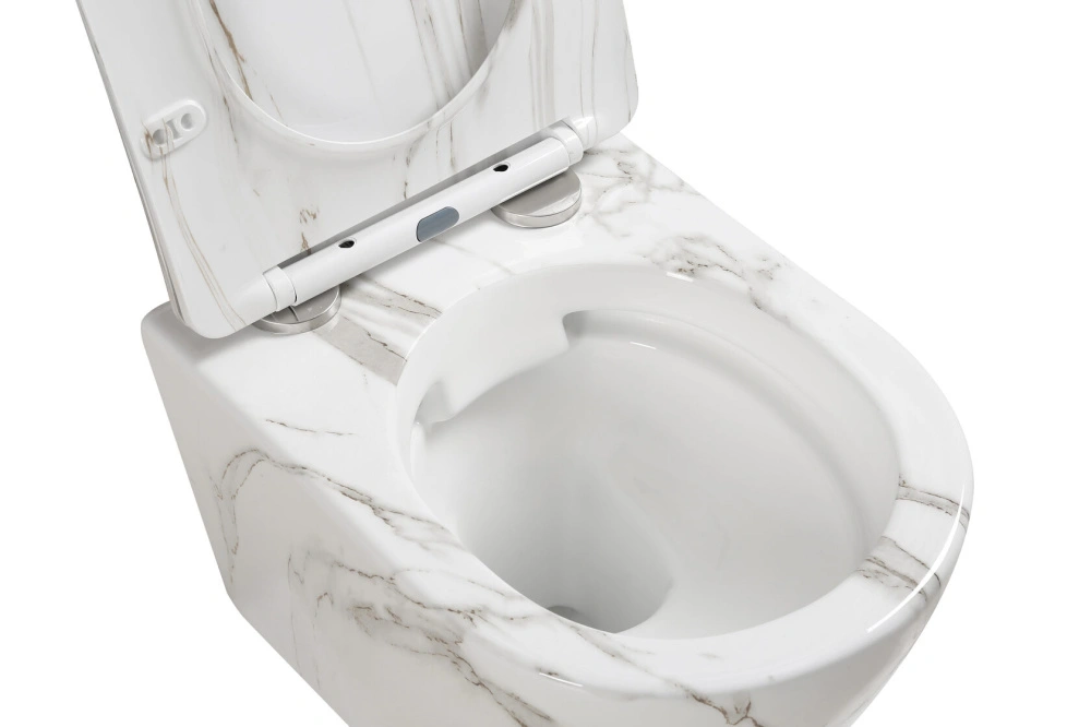 Унитаз SantiLine SL-5005MRB подвесной, с микролифтом, под мрамор от магазина Vanna-Vanna.ru!