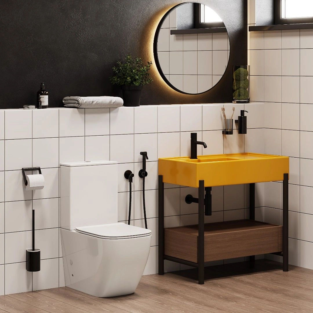 Унитаз напольный Ceruttispa MIMI (MIMI) CT8707 безободковый (620х380х830) от магазина Vanna-Vanna.ru!