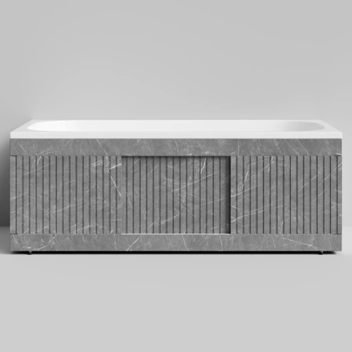 Экран под ванну Vod-ok Тач 150 раздвижной Мрамор Серый софт тач