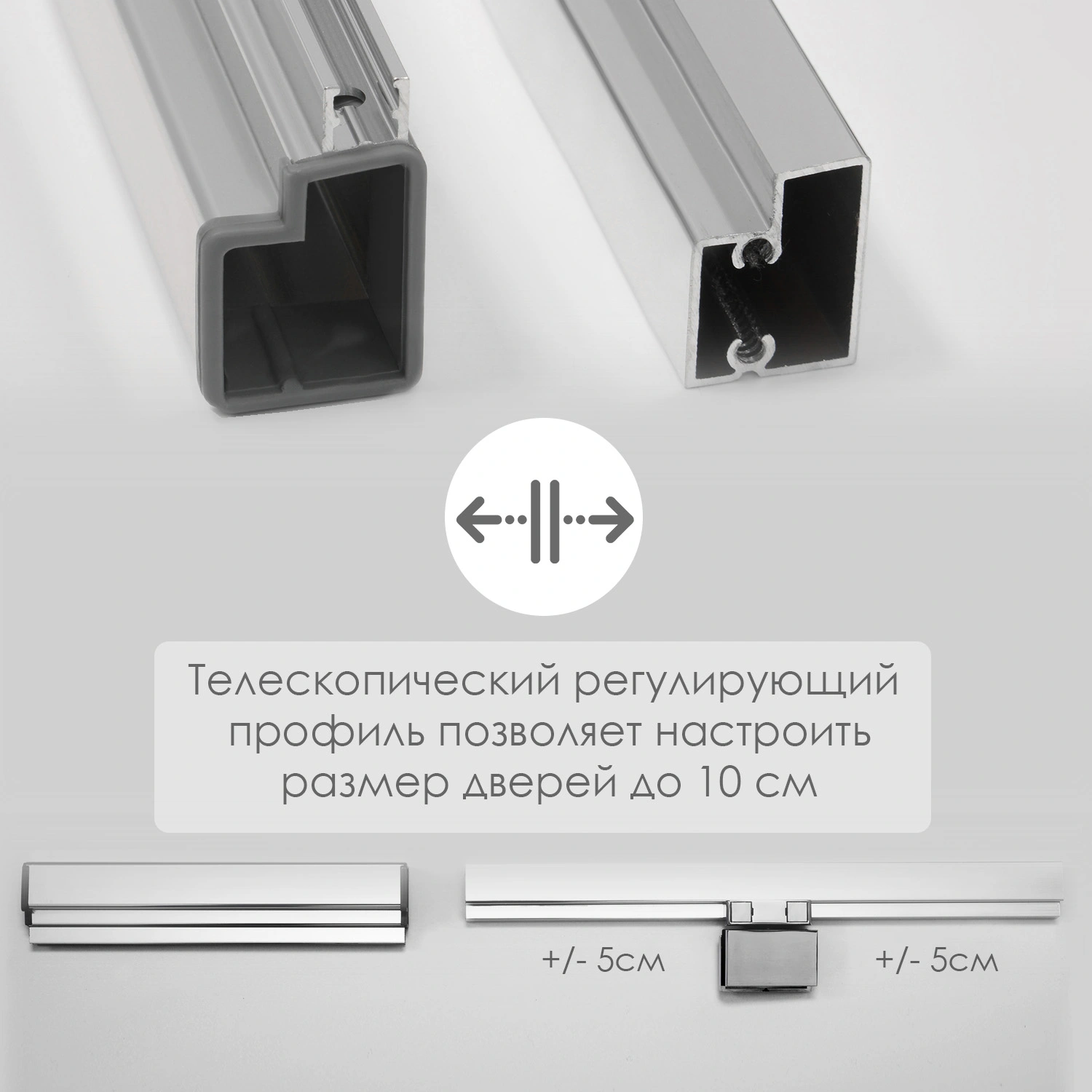 Душевая дверь WasserKraft Berkel 48P04 90 в нишу, распашная, прозрачное стекло, хром от магазина Vanna-Vanna.ru!