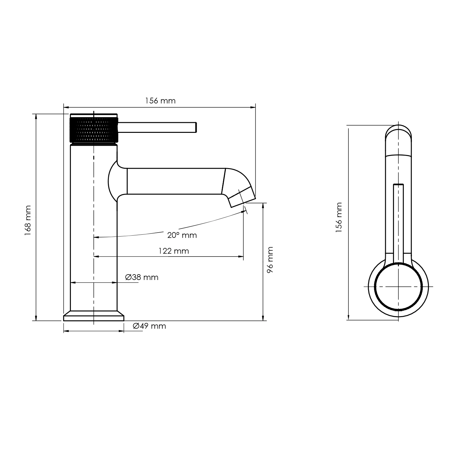 Смеситель для раковины WasserKraft Muritz, матовый чёрный 9803MB от магазина Vanna-Vanna.ru!
