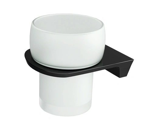 Стакан для щеток WasserKraft Glan K-5128 черный глянец