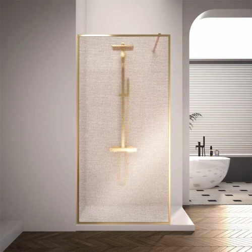 Душевая перегородка Veconi Korato KR-81GL, 900x2000, брашированное золото, ламинированное золото от магазина Vanna-Vanna.ru!