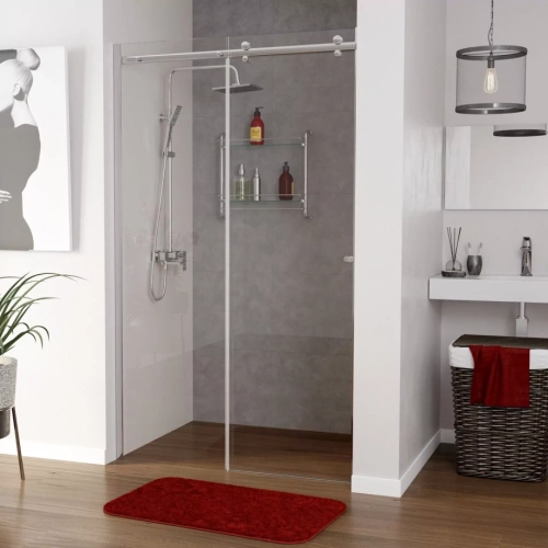 Душевая дверь WasserKraft Vils 56R12 100 в нишу, раздвижная, прозрачное стекло, хром от магазина Vanna-Vanna.ru!