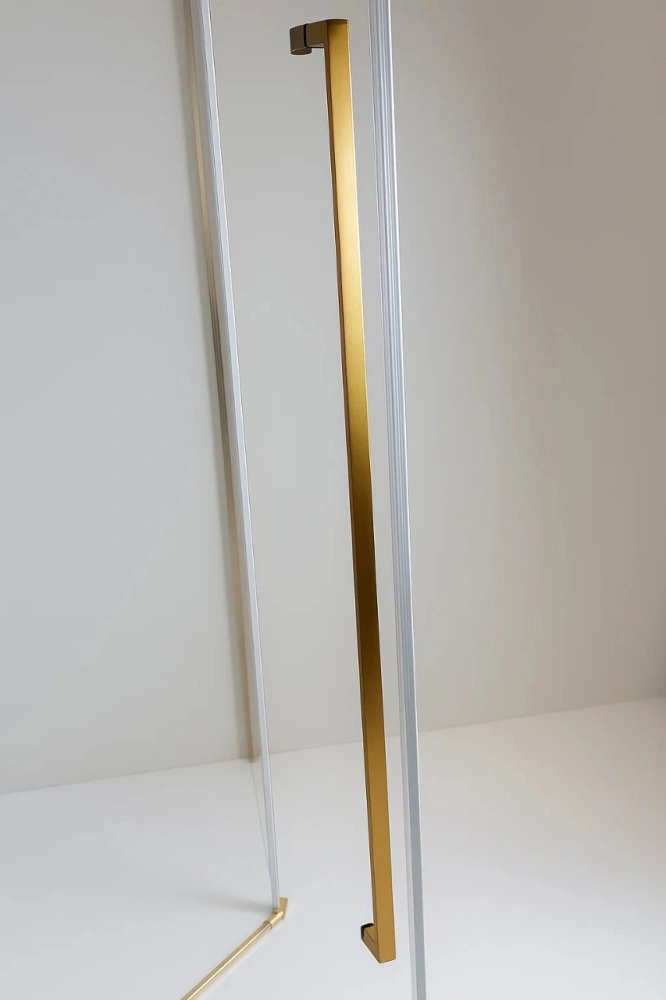 Душевой угол Timo TTSSP-100/17C-8, распаш 1000*1000*2000, профиль мат золото, стекло прозрачное 8 мм от магазина Vanna-Vanna.ru!