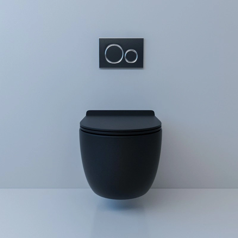 Унитаз подвесной Esbano FORTEX (Matt Black) 555х370х370 от магазина Vanna-Vanna.ru!