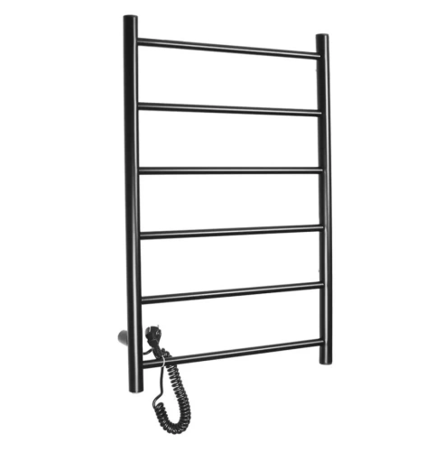 Полотенцесушитель электрический Domoterm Классик DMT 109-6 50х80 EK L левый, черный матовый от магазина Vanna-Vanna.ru!