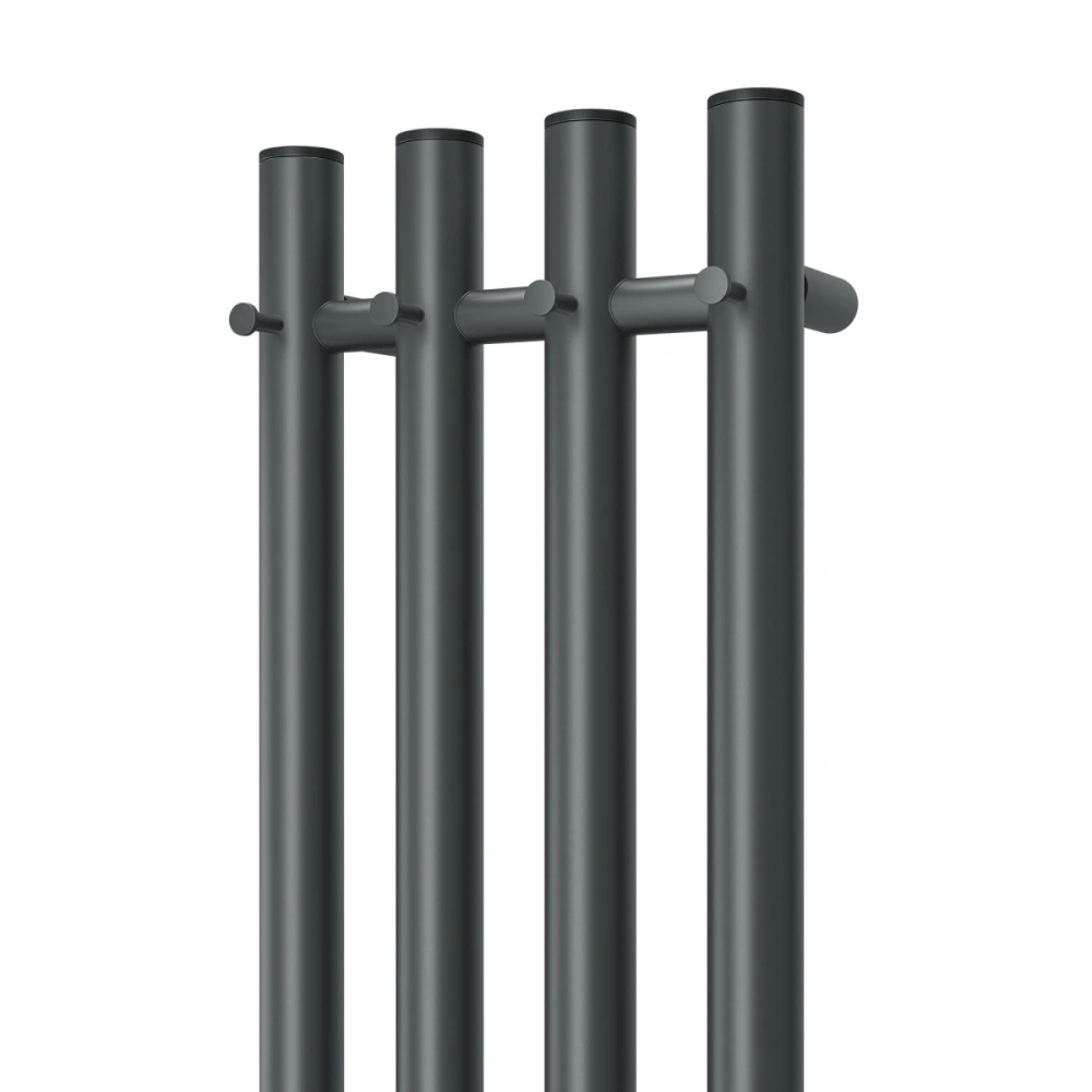 Полотенцесушитель электрический APEXTERMO Luna LN10113GF 1100x180 с крючками, графит металлик от магазина Vanna-Vanna.ru!