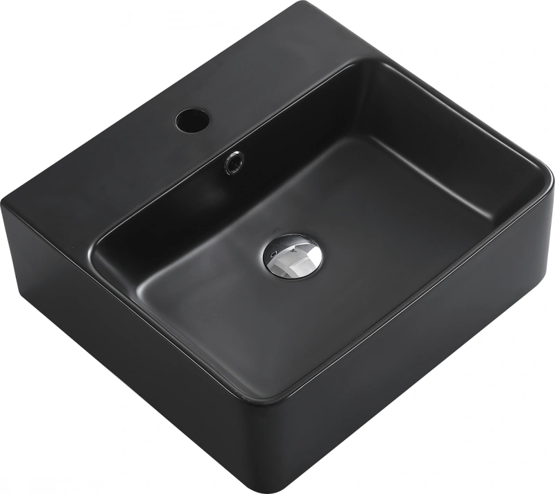 Раковина накладная Esbano CIRCON-46 (matt black) 460x420x155 от магазина Vanna-Vanna.ru!