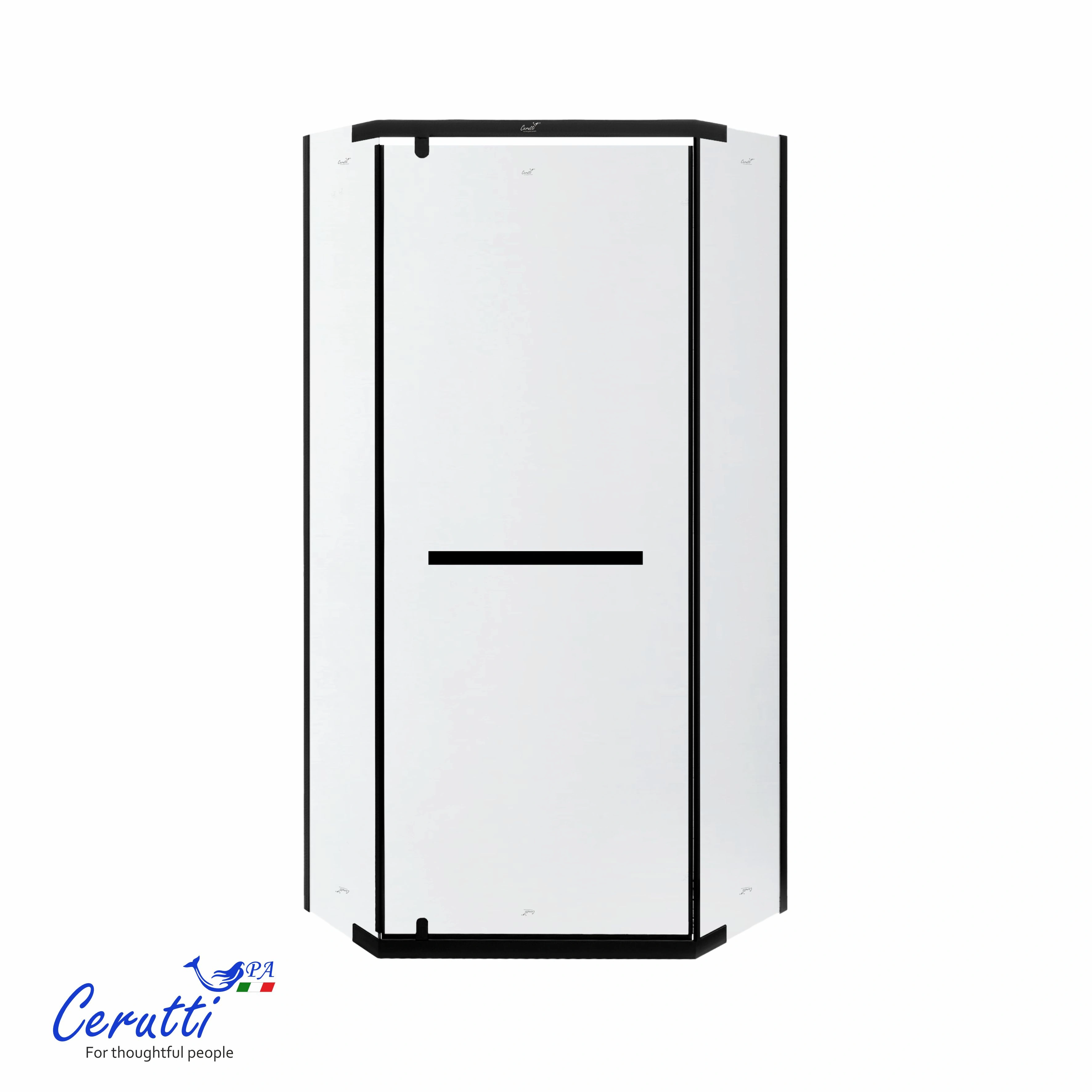 Душевое ограждение Ceruttispa ЧИКА (CHIKA) ZP91BF (90x90x195) от магазина Vanna-Vanna.ru!